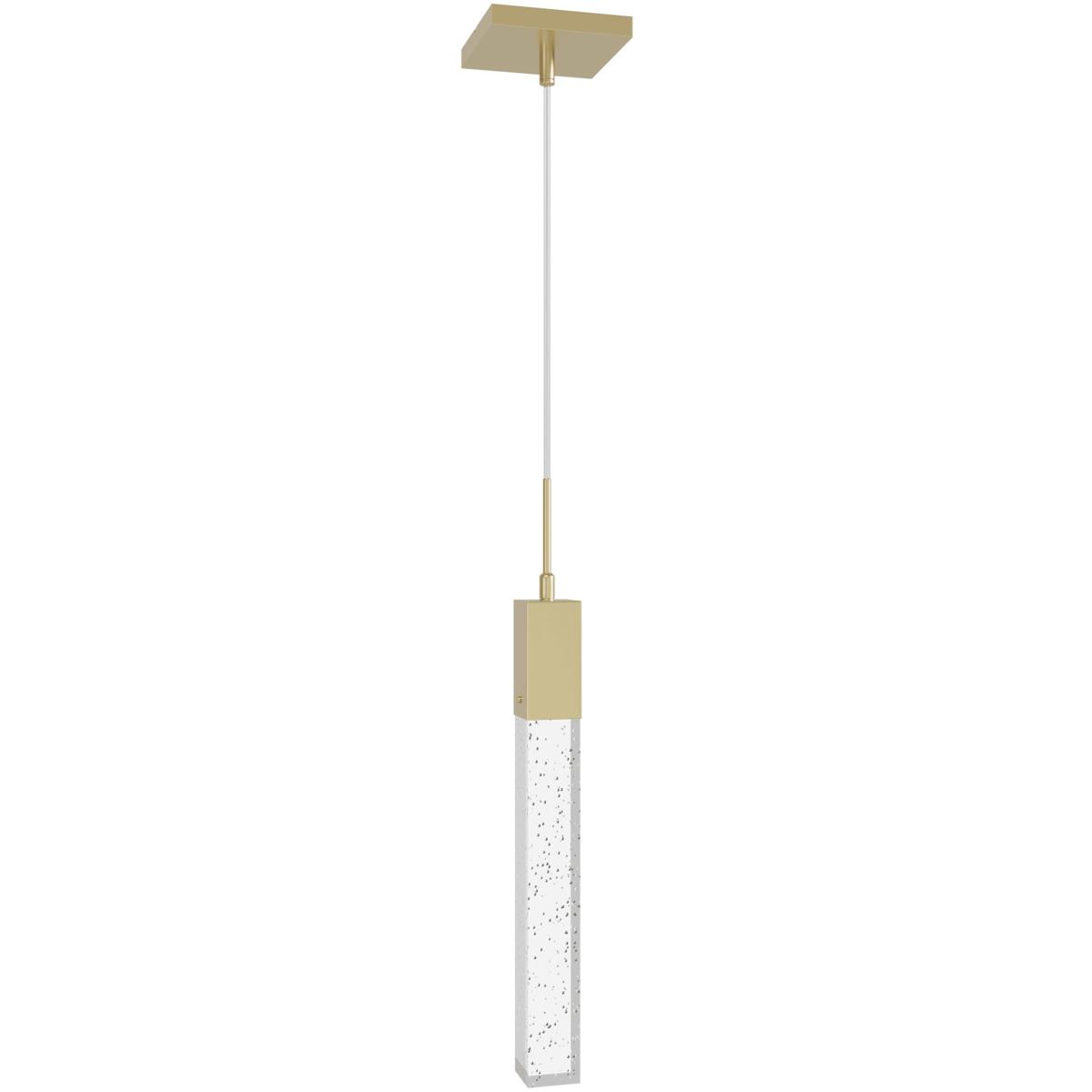 Avenue Lighting HF1901-1-GL-BB Original Glacier Avenue LED 2 inch Brushed Brass Pendant Ceiling Light in Bubbled