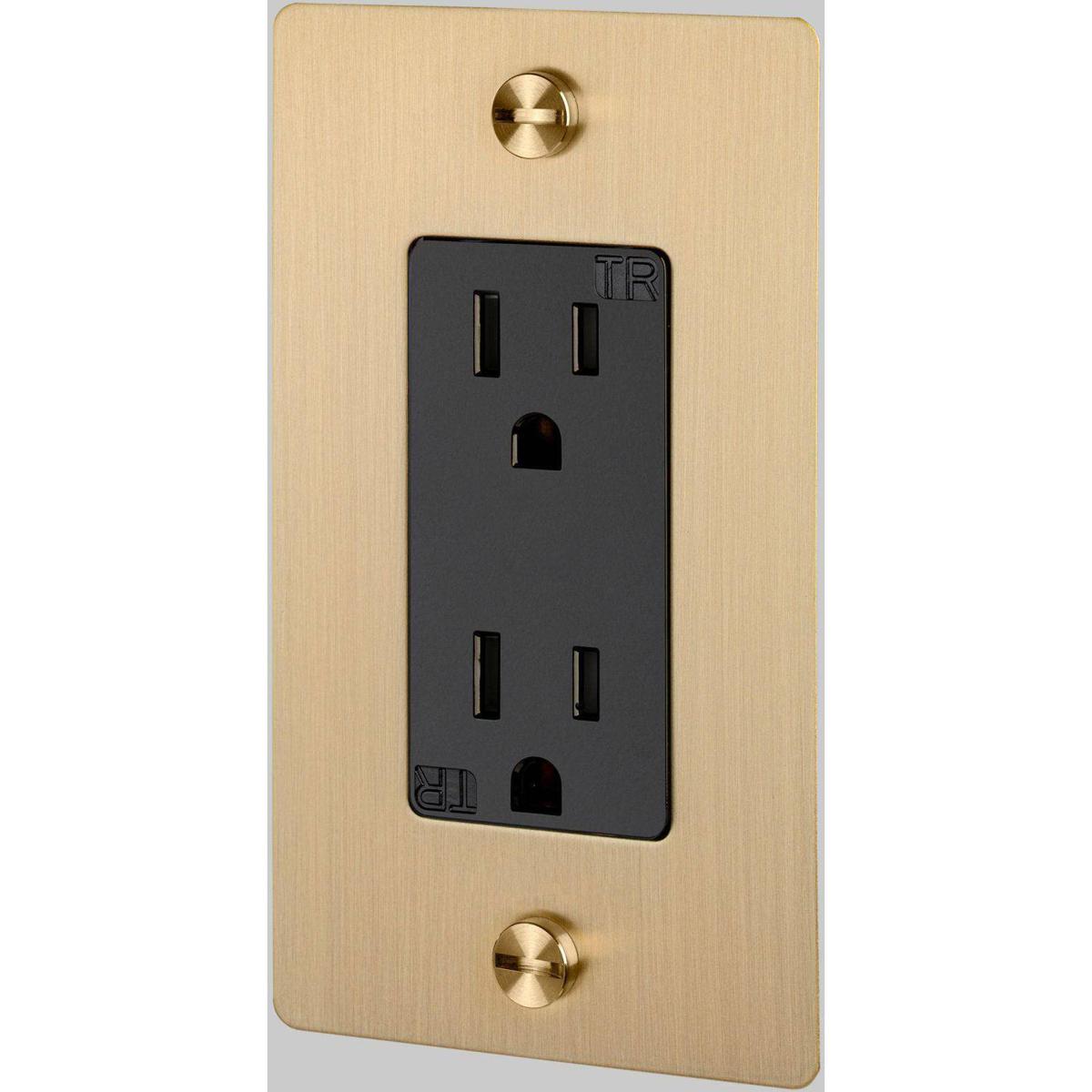 Buster + Punch NSC-053808 1G Duplex 125 Brass Outlet