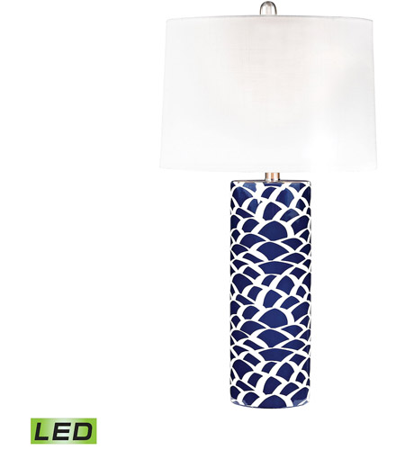 navy blue and white table lamps