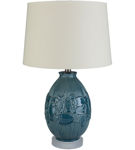 Bowery + Grove 54358-BB Xander 25 inch 100 watt Bright Blue Table Lamp Portable Light