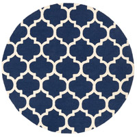 Bowery + Grove 53863-N Wicklow 96 X 96 inch Navy Indoor Area Rug, Round thumb