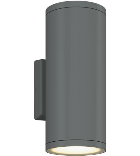 Bruck Lighting EXT/6UD/24/SV Outdoor Cylinder LED 13 inch Silver Outdoor Wall Sconce