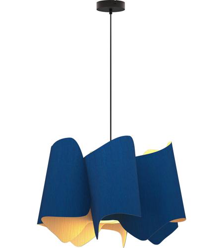 Bruck Lighting WEPCAM/67/BLU/ASH Camila 1 Light 26 inch Blue Pendant Ceiling Light in Blue/Ash, WEP Collection