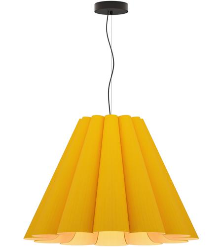 Bruck Lighting WEPLOR/80/YLW/ASH Lora 32 inch Yellow Pendant Ceiling Light in Yellow/Ash, WEP Collection