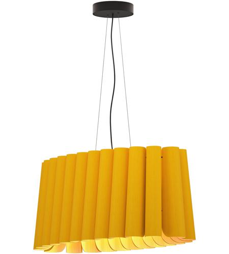 Bruck Lighting WEPREN/80OVL/YLW/ASH Renata 17 inch Yellow Pendant Ceiling Light in Yellow/Ash, WEP Collection