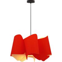 Bruck Lighting WEPCAM/67/RED/ASH Camila 1 Light 26 inch Black Pendant Ceiling Light in Red/Ash, WEP Collection thumb