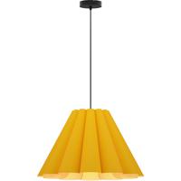 Bruck Lighting WEPLOR/58/YLW/ASH Lora 1 Light 23 inch Black Pendant Ceiling Light in Yellow/Ash, WEP Collection thumb