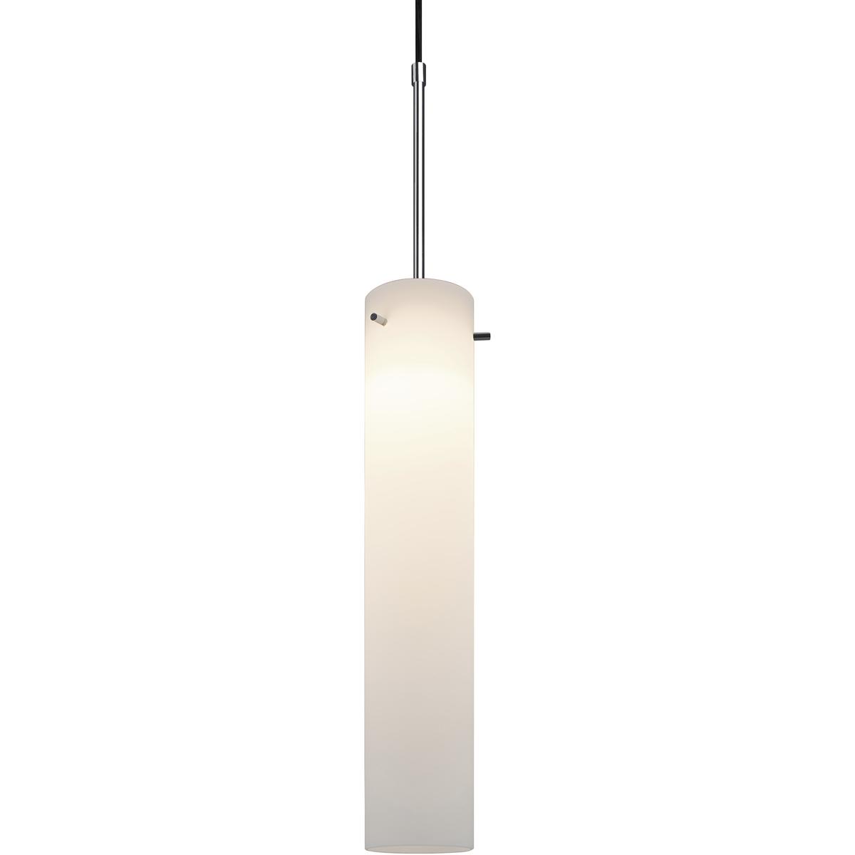 Bruck Lighting LE26/800/CH/PPBK Titan 1 Light 4 inch Chrome Large Pendant Ceiling Light in Chrome/Black, Matte White Glass