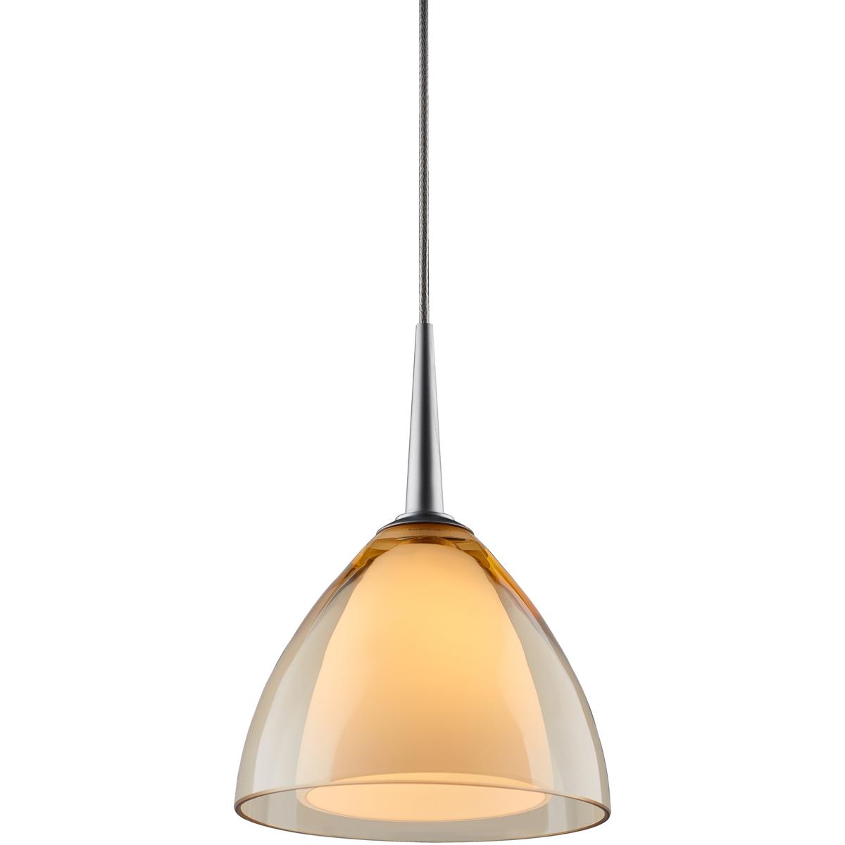 Bruck Lighting MSG9/MC/P/726 Rainbow 1 Light 4.5 inch Matte Chrome Pendant Ceiling Light in Smoky Glass