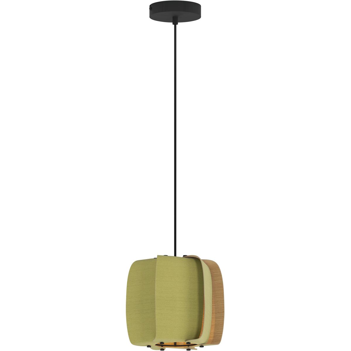 Bruck Lighting WEP-ALB-26-LE26-PBK-PGR-ASH Alba LED 10.25 inch Black Pendant Ceiling Light in Pale Green/Ash, WEP Collection