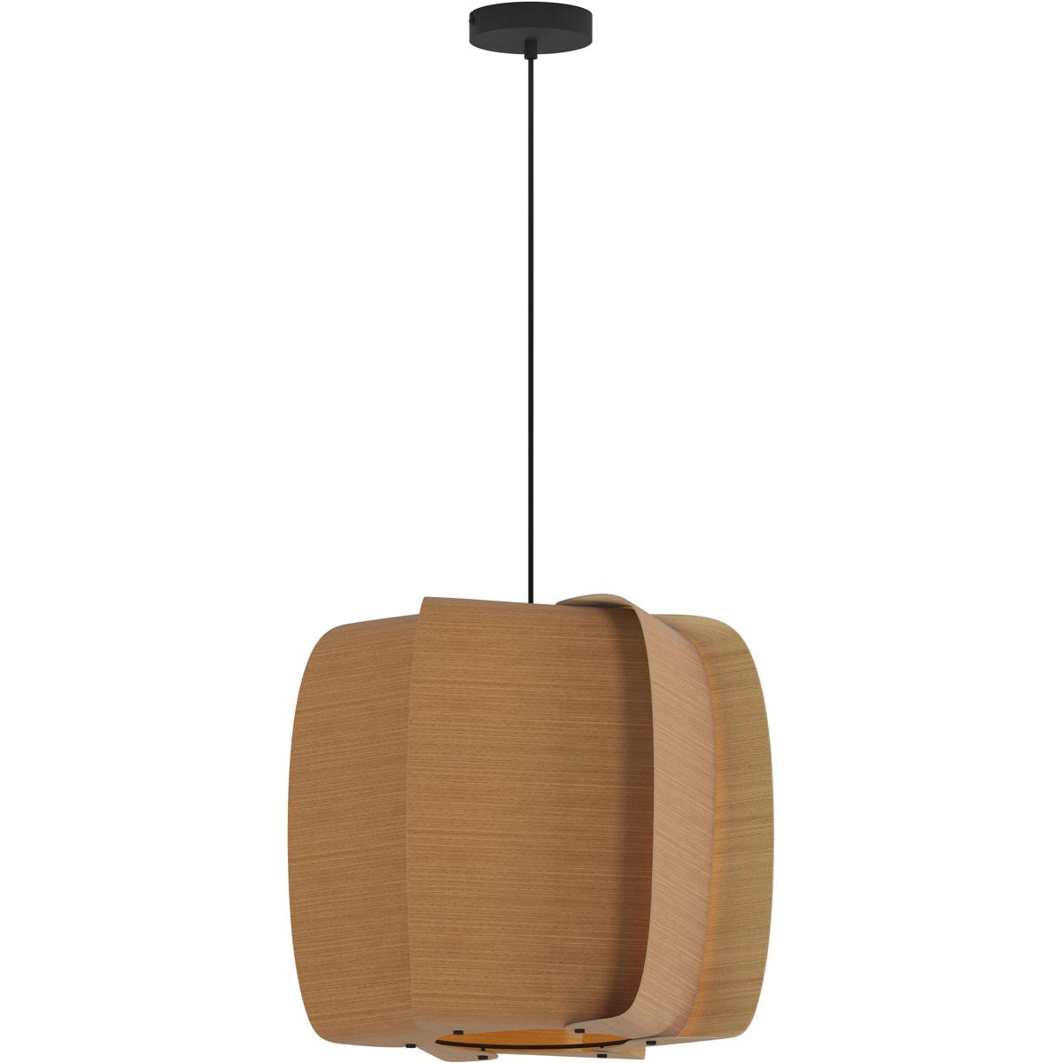 Bruck Lighting WEP-ALB-54-LE26-PBK-BCH-ASH Alba LED 21.25 inch Black Pendant Ceiling Light in Beech/Ash, WEP Collection