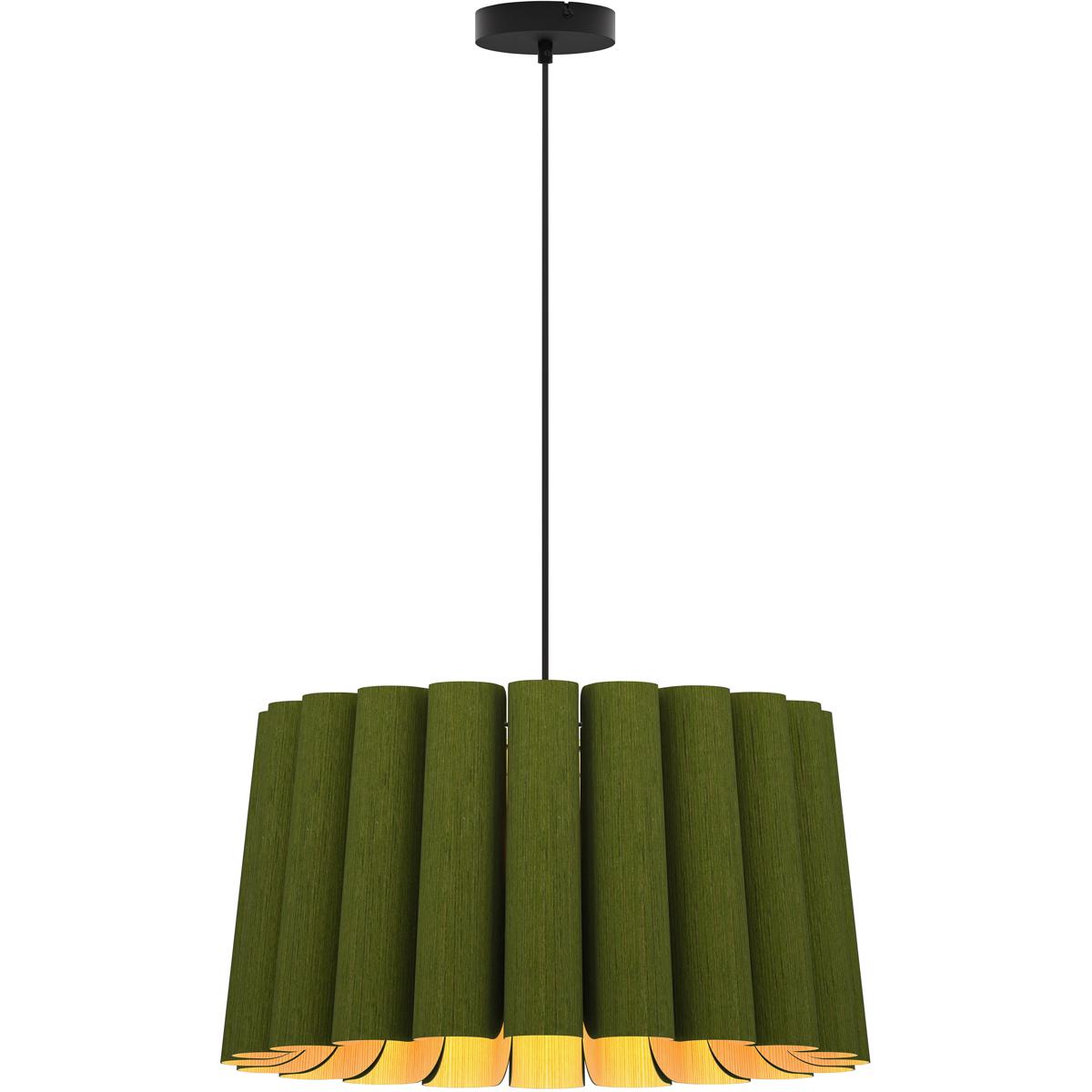 Bruck Lighting WEPREN/56/GRN/ASH Renata 1 Light 22 inch Black Pendant Ceiling Light in Green/Ash, WEP Collection