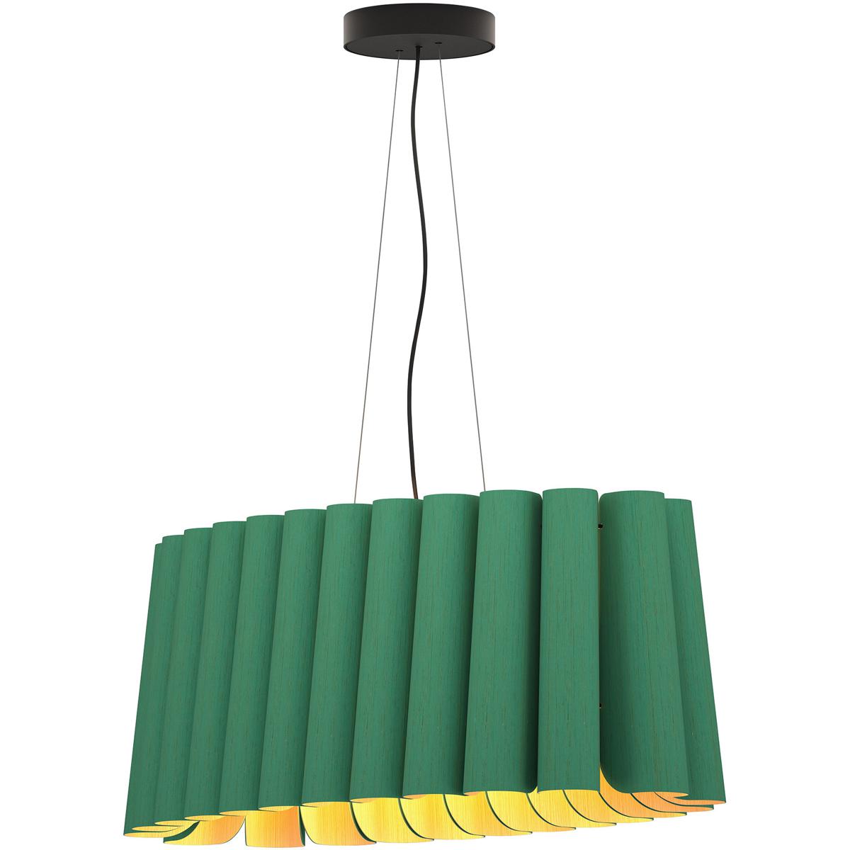 Bruck Lighting WEPREN/80OVL/LPT/ASH Renata 17.3 inch Light Petrol Pendant Ceiling Light in Light Petrol/Ash, 17 in, WEP Collection