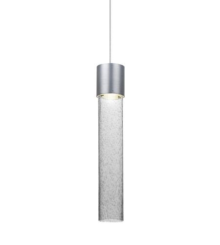 Prima Lighting 763-L0-V641-A-SV-SC Lamberg I Series LED Pendant with Clear/Frost Glass Shade and Amber Wraps