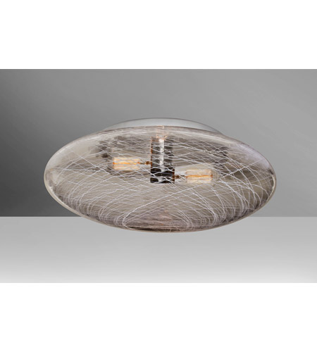 smoked glass flush mount