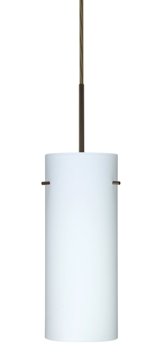 Besa Lighting 1JT-412307-LED-BR Stilo 10 LED Bronze Pendant Ceiling Light in Opal Matte Glass