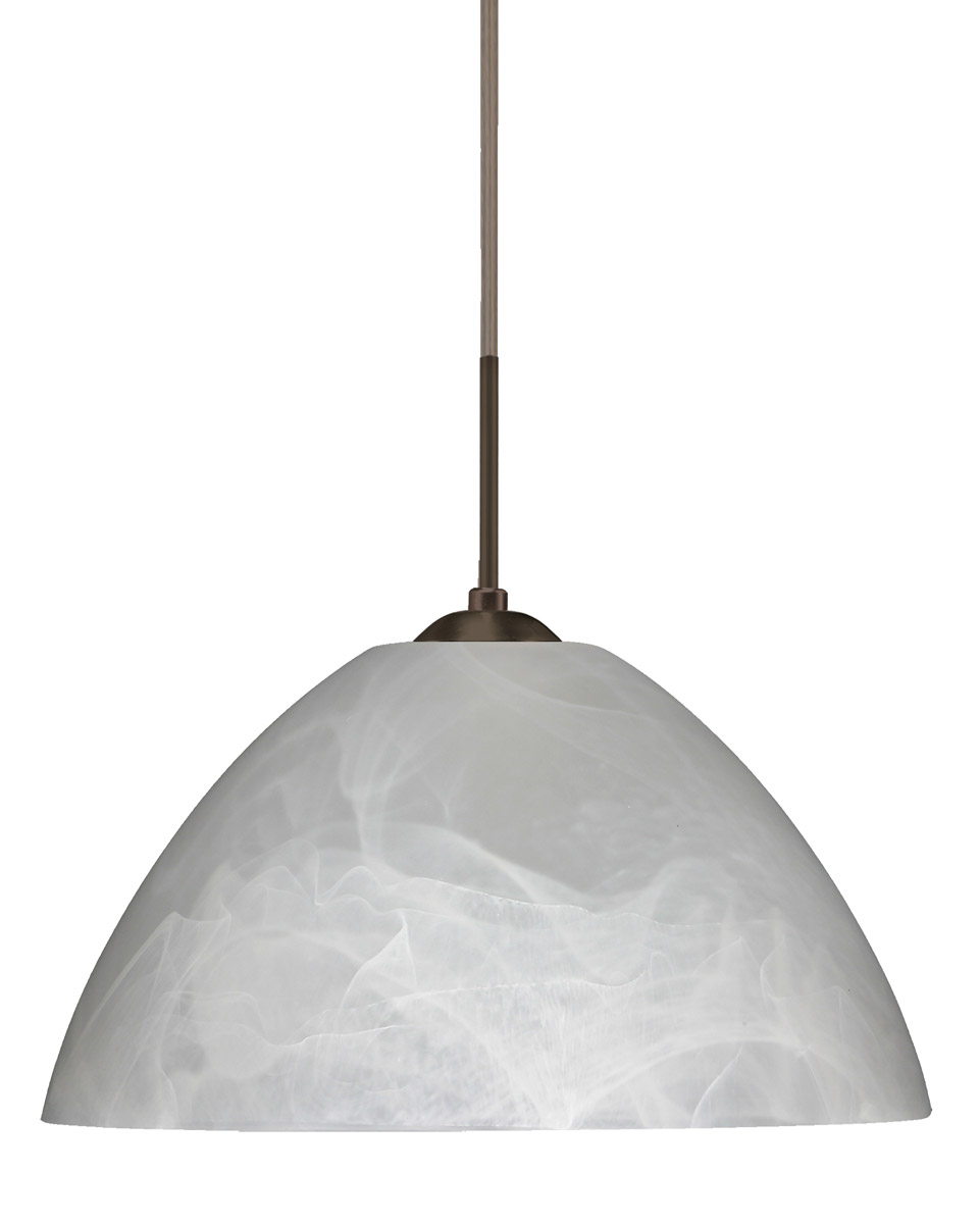 Besa Lighting 1JT-420152-LED-BR Tessa LED Bronze Pendant Ceiling Light in Marble Glass