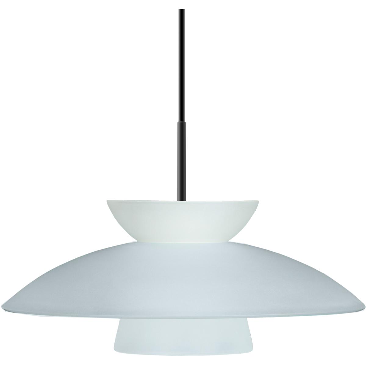 Besa Lighting 1JT-451325-BK Trilo 15 1 Light Black Cord Pendant Ceiling Light