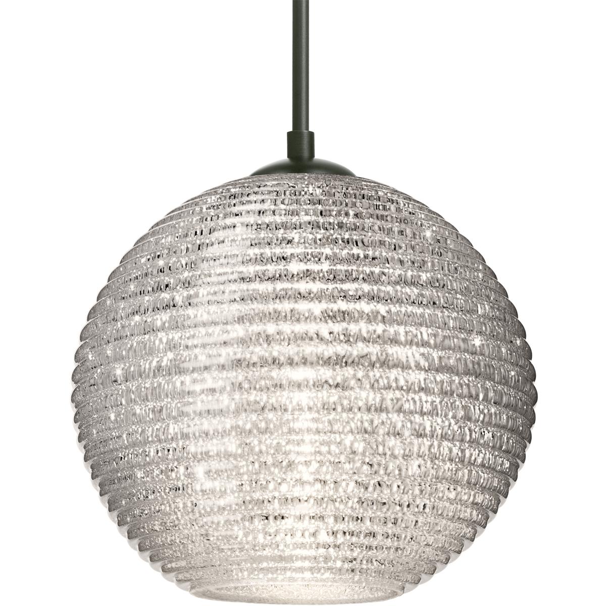 Besa Lighting 1JT-4616GL-BK Kristall 8 1 Light Black Cord Pendant Ceiling Light