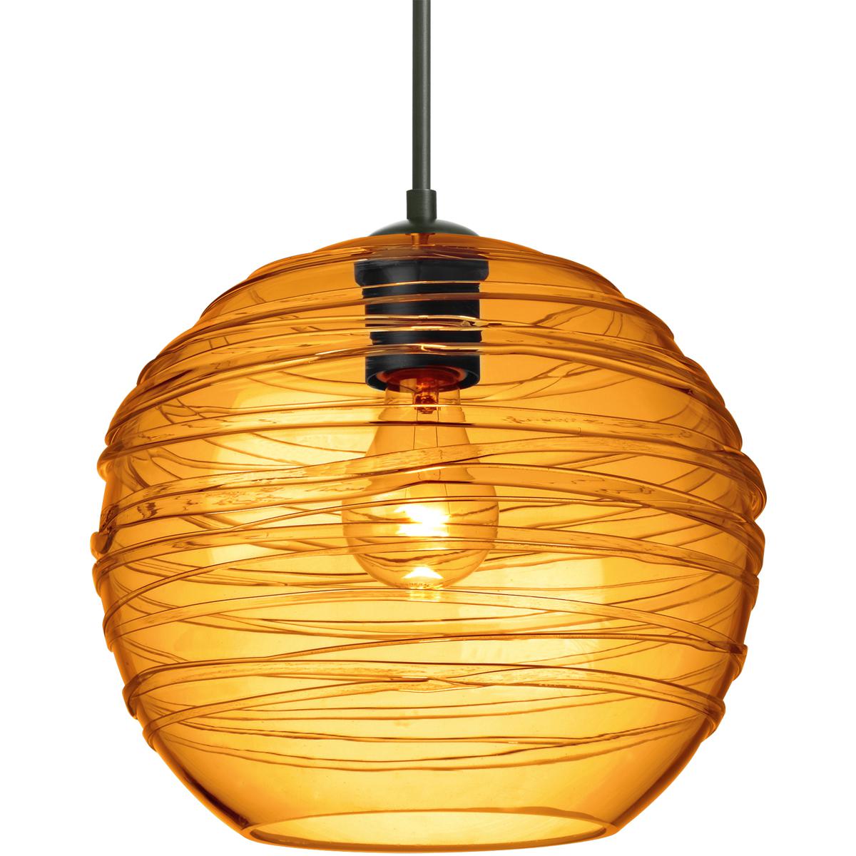 Besa Lighting 1JT-462782-BK Wave 10 1 Light Black Cord Pendant Ceiling Light