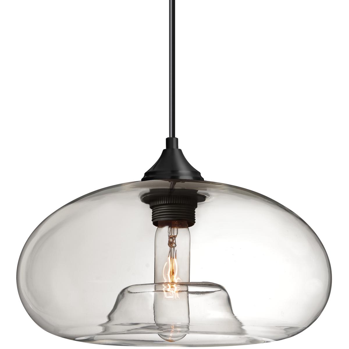 Besa Lighting 1JT-BANACL-BK Bana 1 Light Black Cord Pendant Ceiling Light