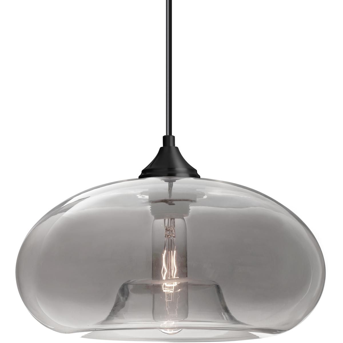 Besa Lighting 1JT-BANASM-BK Bana 1 Light Black Cord Pendant Ceiling Light