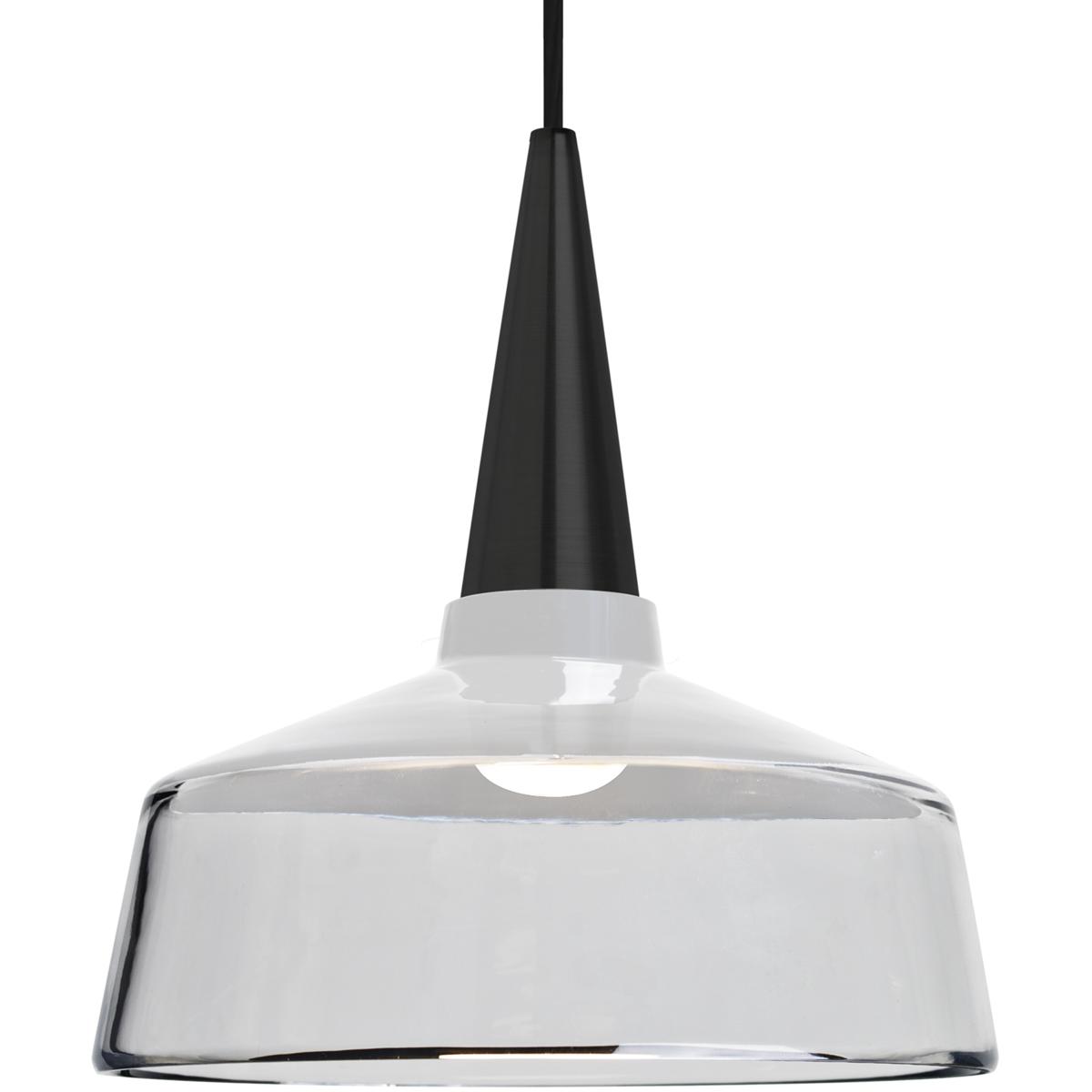 Besa Lighting 1JT-BARON10WH-BK Baron 10 1 Light Black Cord Pendant Ceiling Light
