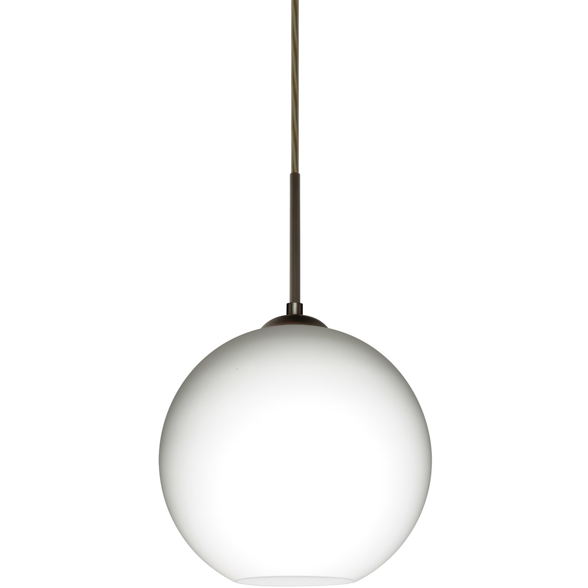 Besa Lighting 1JT-COCO807-LED-BR Coco 8 LED Bronze Cord Pendant Ceiling Light in Opal Matte Glass