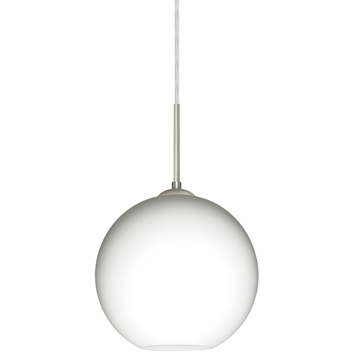 Besa Lighting 1JT-COCO807-LED-SN Coco 8 LED Satin Nickel Cord Pendant Ceiling Light in Opal Matte Glass