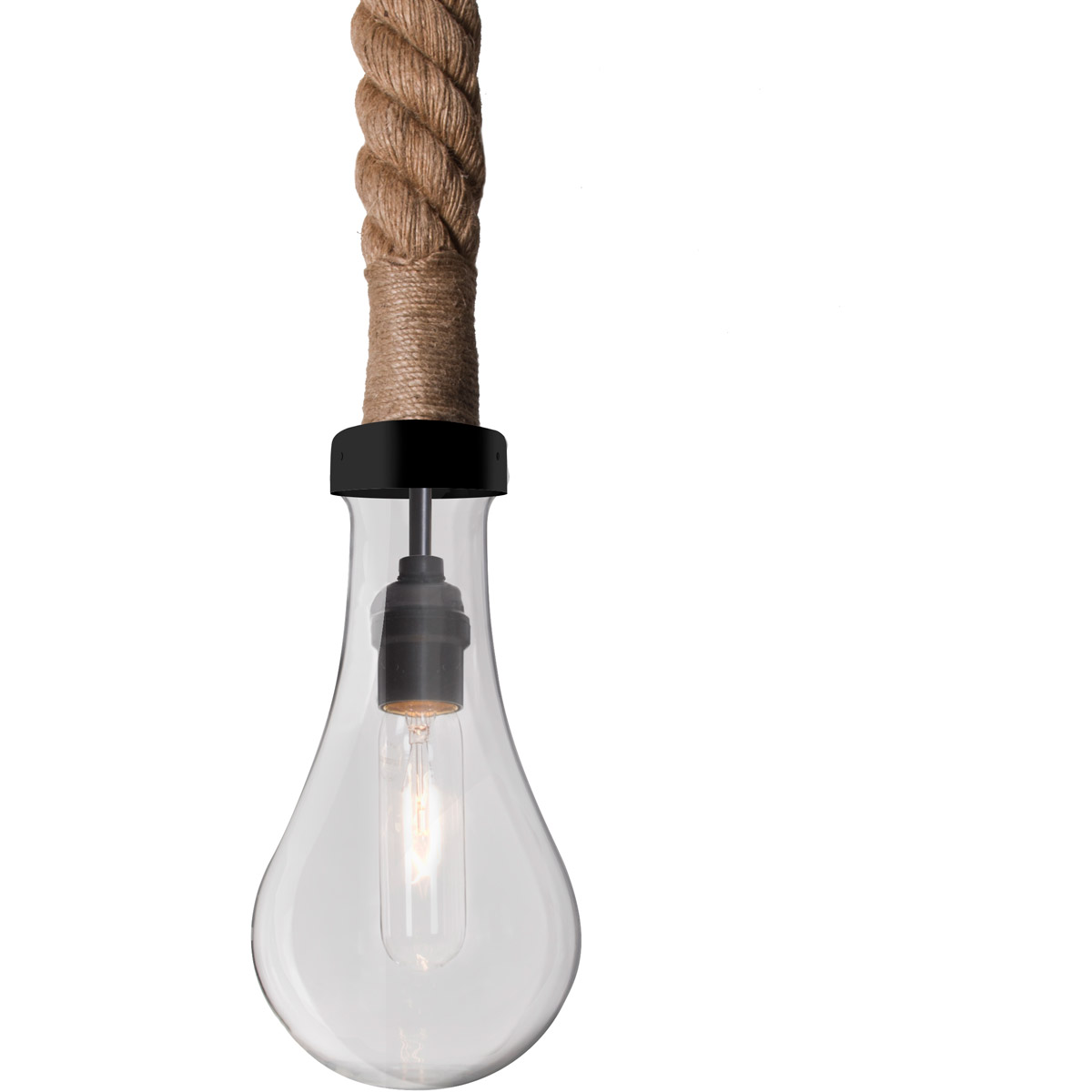Besa Lighting 1JT-DASHCL-EDIL-BK Dash LED Black Pendant Ceiling Light in Edison LED