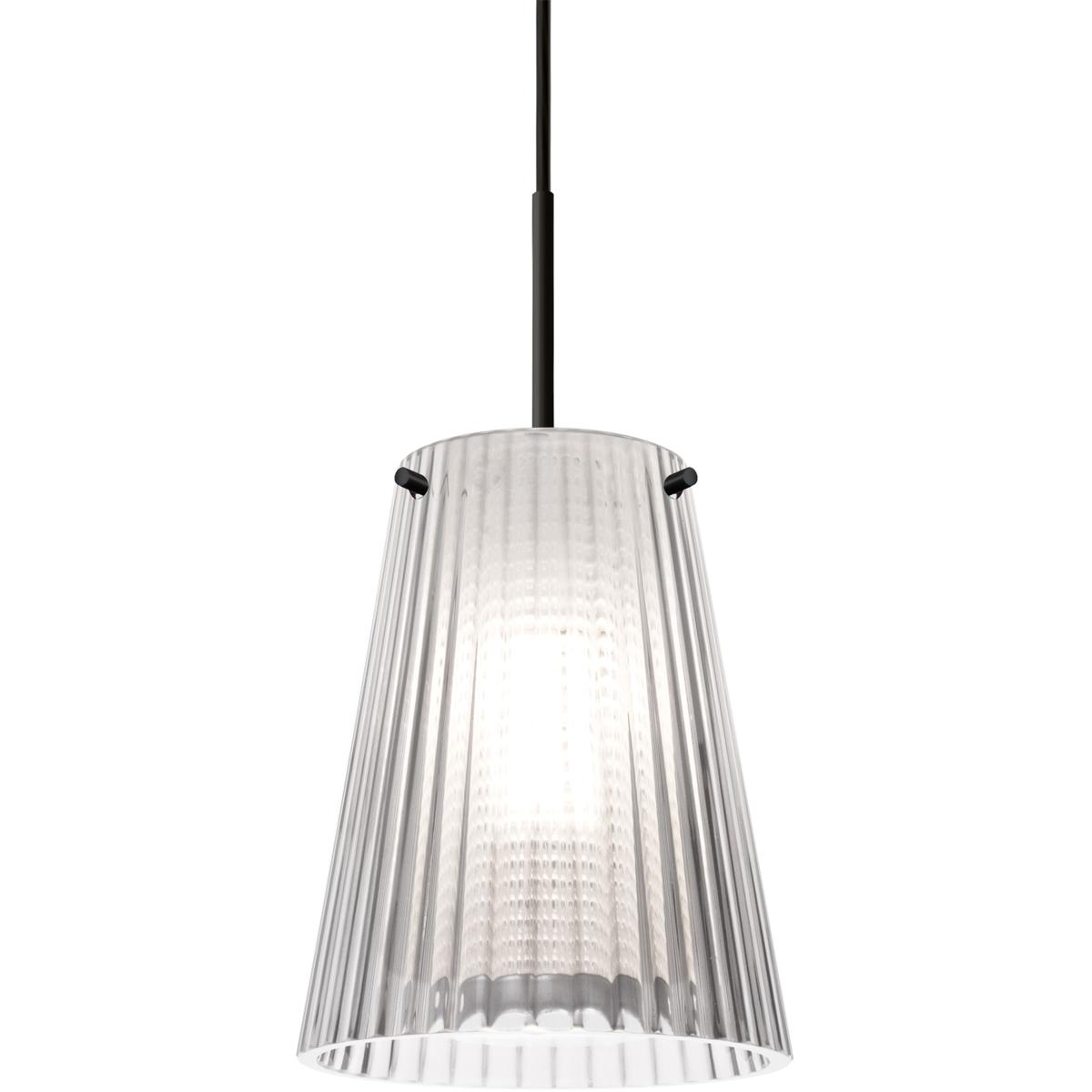 Besa Lighting 1JT-DIONCL-BK Dion 1 Light Black Cord Pendant Ceiling Light