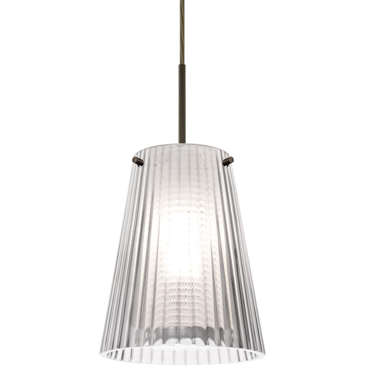 Besa Lighting 1JT-DIONCL-BR Dion 1 Light Bronze Cord Pendant Ceiling Light