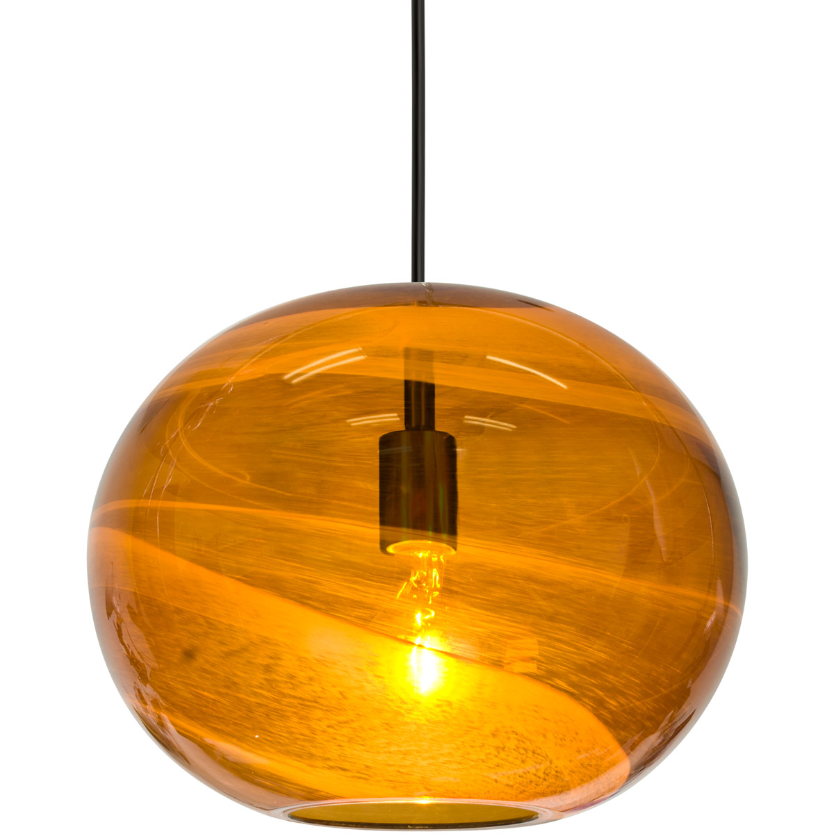 Besa Lighting 1JT-GENOAM-BK Geno 1 Light Black Pendant Ceiling Light