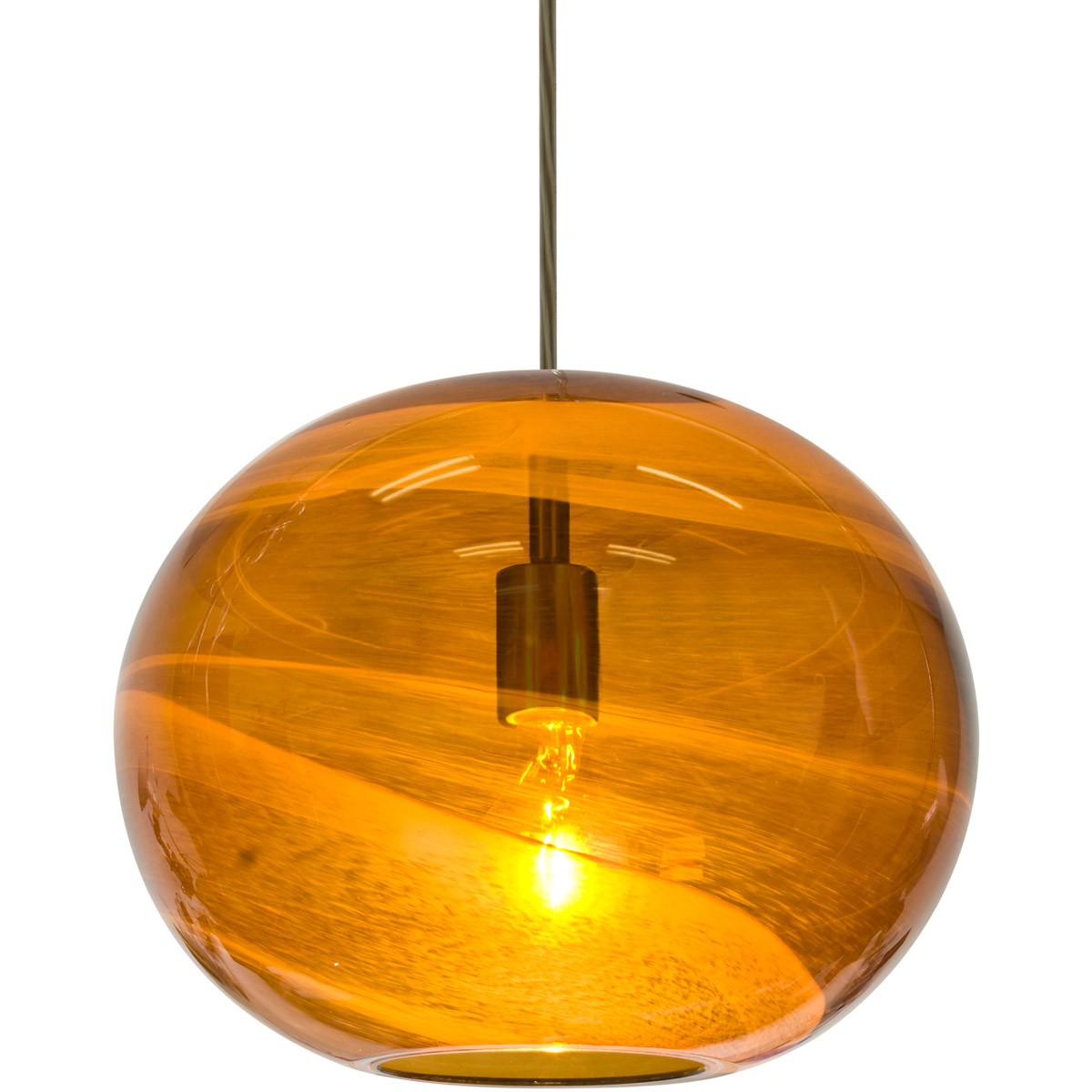 Besa Lighting 1JT-GENOAM-BR Geno 1 Light Bronze Pendant Ceiling Light