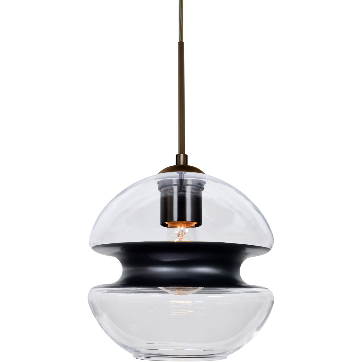 Besa Lighting 1JT-HULA8BK-BR Hula 8 1 Light Bronze Pendant Ceiling Light