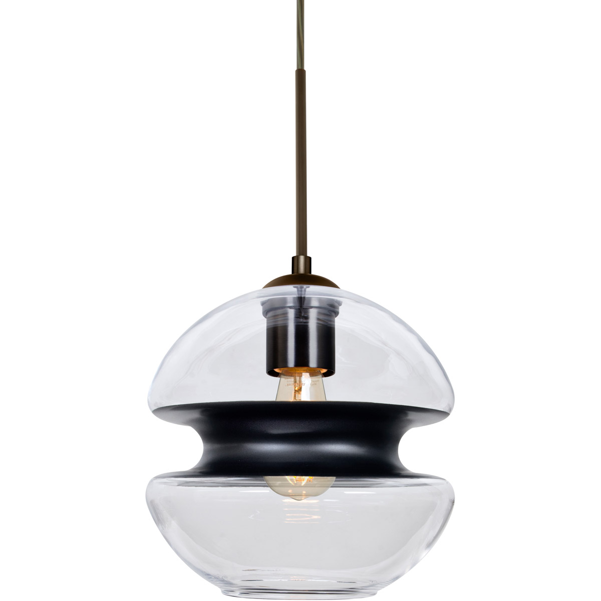 Besa Lighting 1JT-HULA8BK-EDIL-BR Hula 8 1 Light Bronze Pendant Ceiling Light
