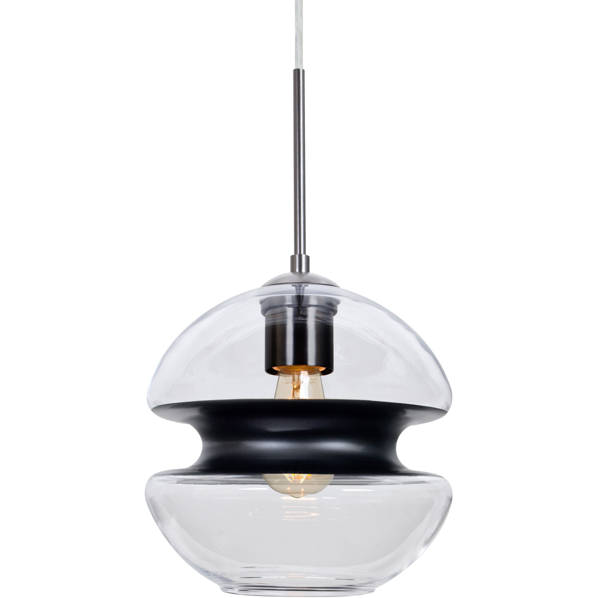 Besa Lighting 1JT-HULA8BK-EDIL-SN Hula 8 1 Light Satin Nickel Pendant Ceiling Light