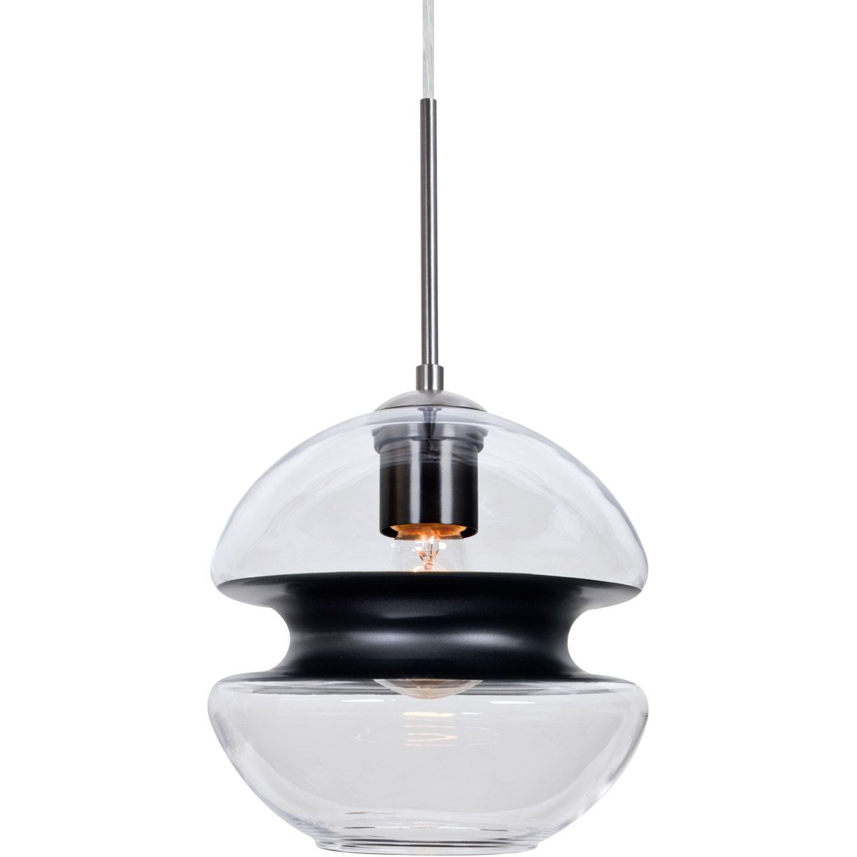 Besa Lighting 1JT-HULA8BK-SN Hula 8 1 Light Satin Nickel Pendant Ceiling Light