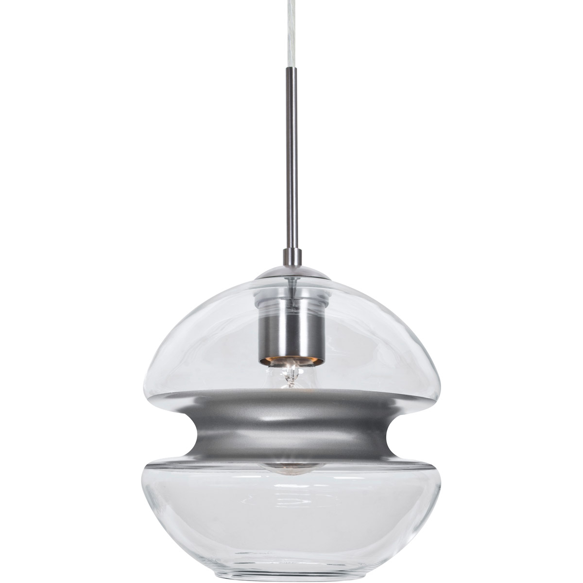 Besa Lighting 1JT-HULA8SL-SN Hula 8 1 Light Satin Nickel Pendant Ceiling Light
