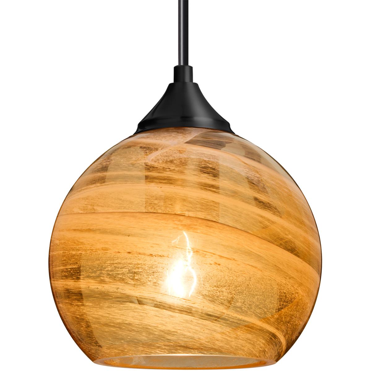 Besa Lighting 1JT-JILLYAM-BK Jilly 1 Light Black Cord Pendant Ceiling Light