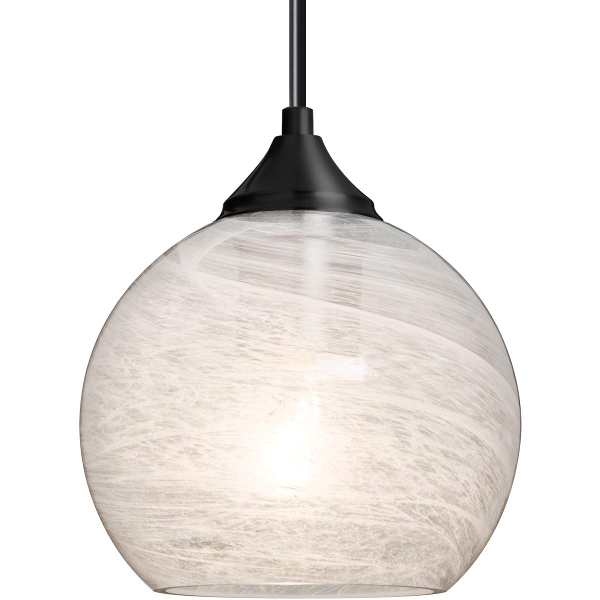 Besa Lighting 1JT-JILLYCL-BK Jilly 1 Light Black Cord Pendant Ceiling Light