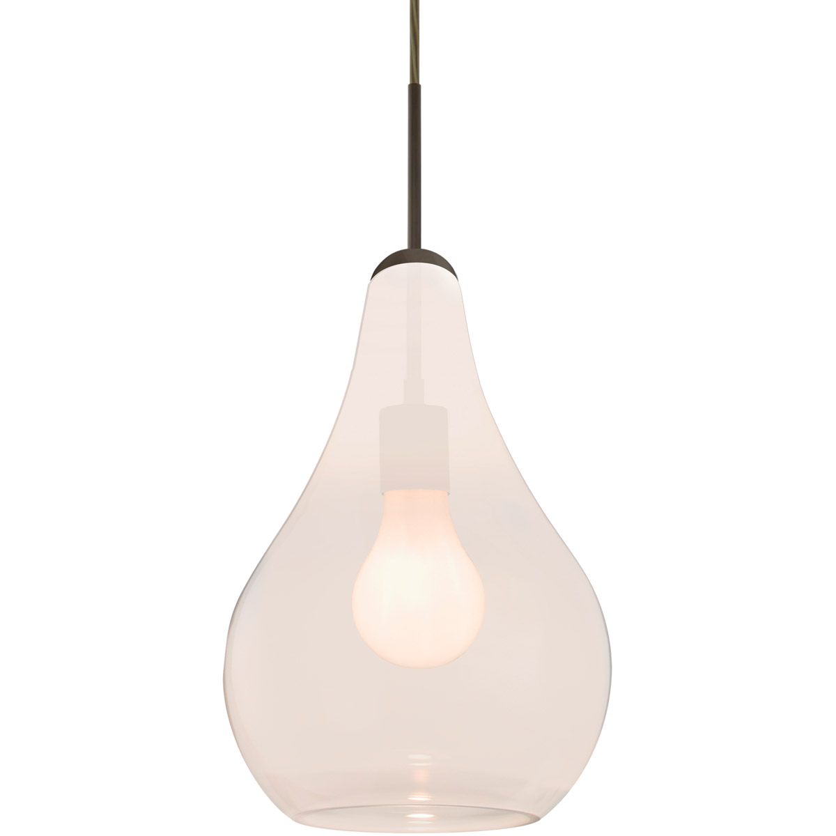 Besa Lighting 1JT-LEONMW-BR Leon 1 Light Bronze Pendant Ceiling Light