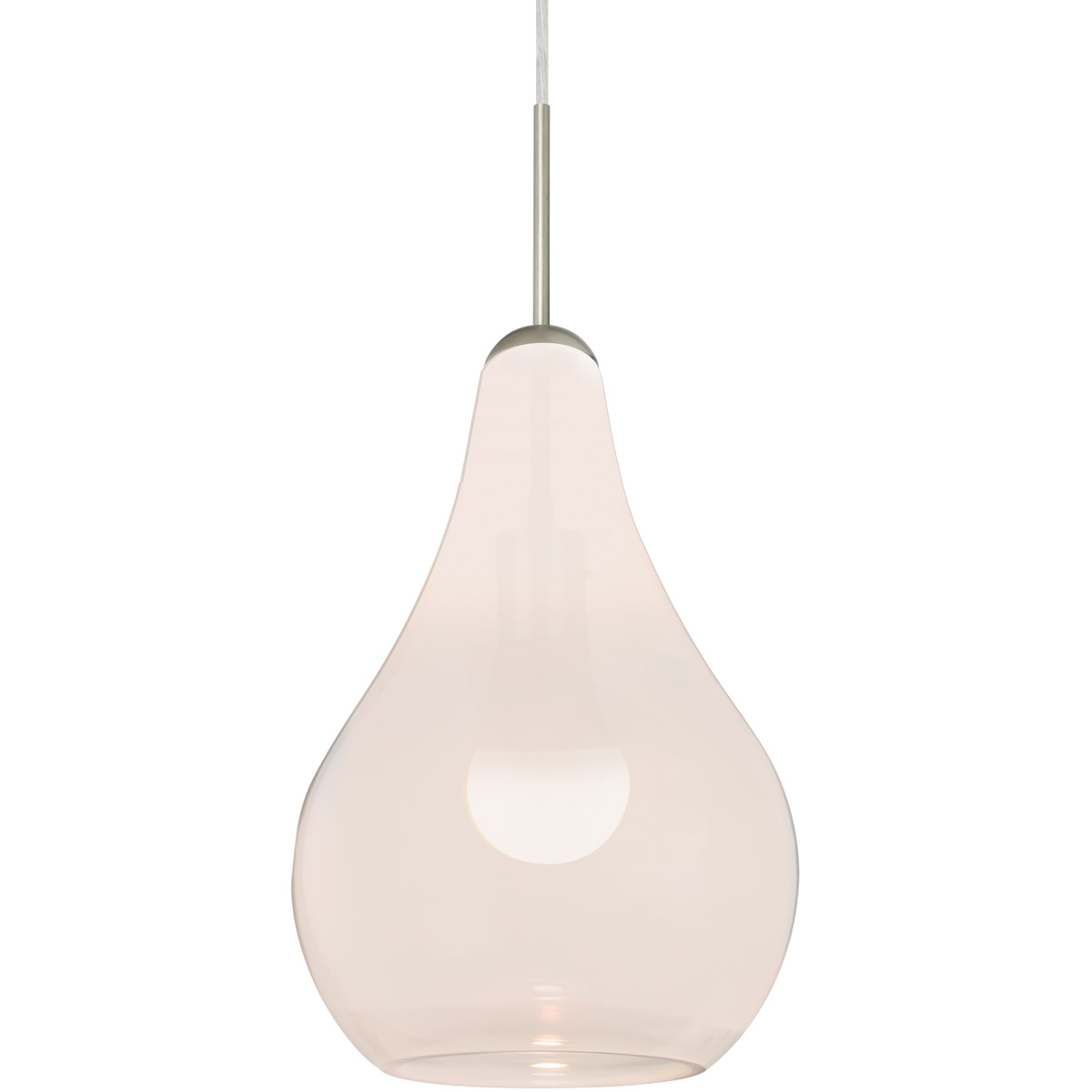 Besa Lighting 1JT-LEONMW-LED-SN Leon 1 Light Satin Nickel Pendant Ceiling Light