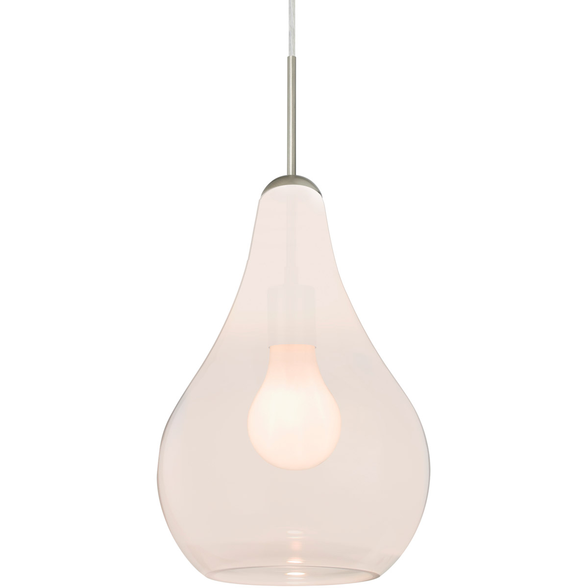 Besa Lighting 1JT-LEONMW-SN Leon 1 Light Satin Nickel Pendant Ceiling Light