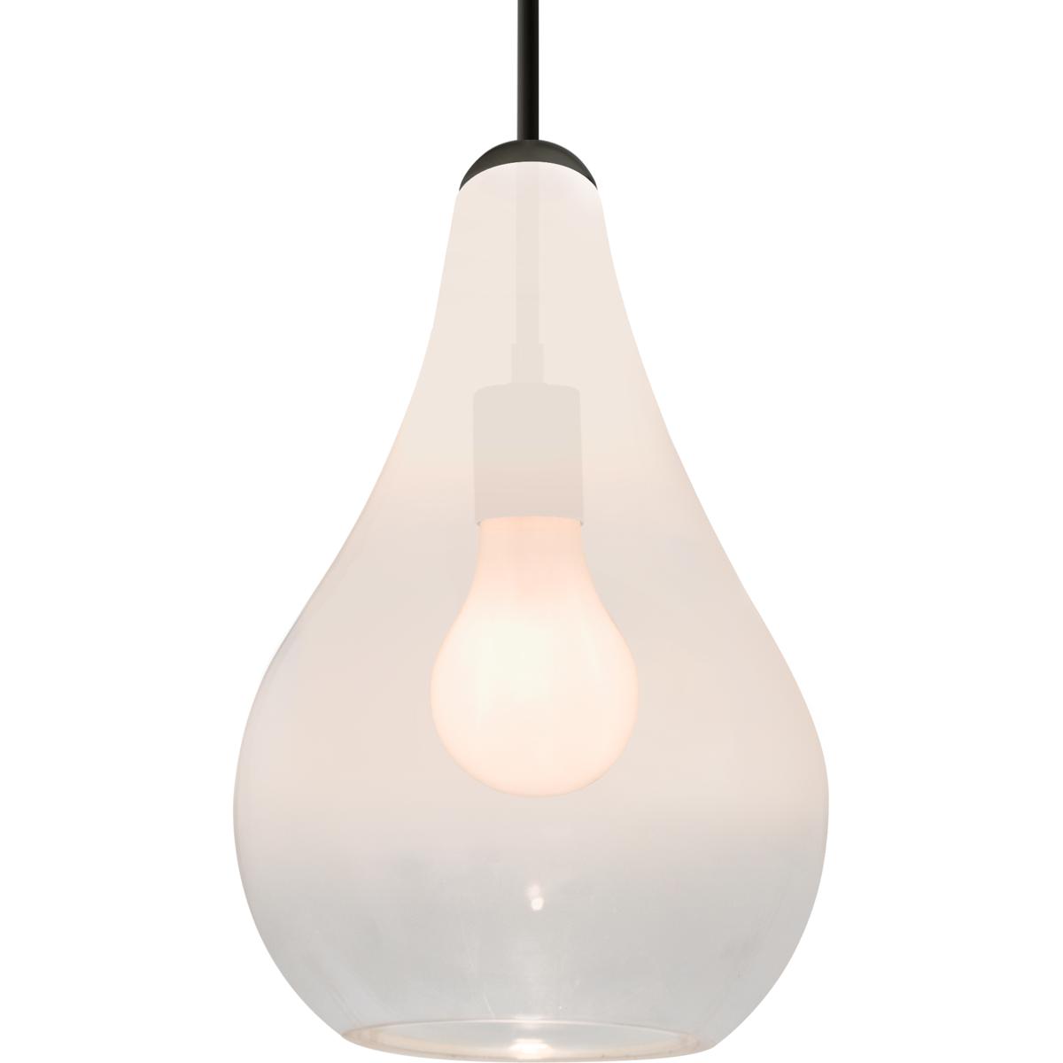 Besa Lighting 1JT-LEONWC-BK Leon 1 Light Black Cord Pendant Ceiling Light