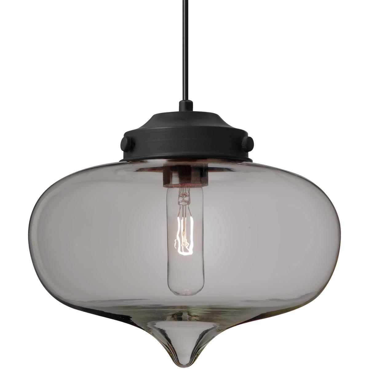 Besa Lighting 1JT-MIRASM-BK Mira 1 Light Black Cord Pendant Ceiling Light