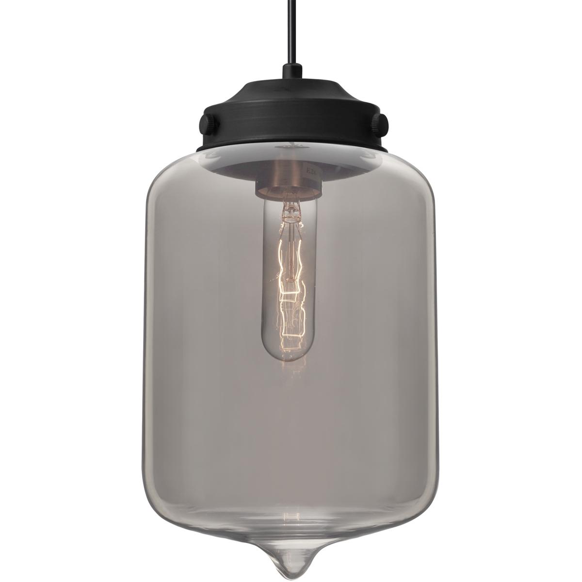 Besa Lighting 1JT-OLINSM-BK Olin 1 Light Black Cord Pendant Ceiling Light