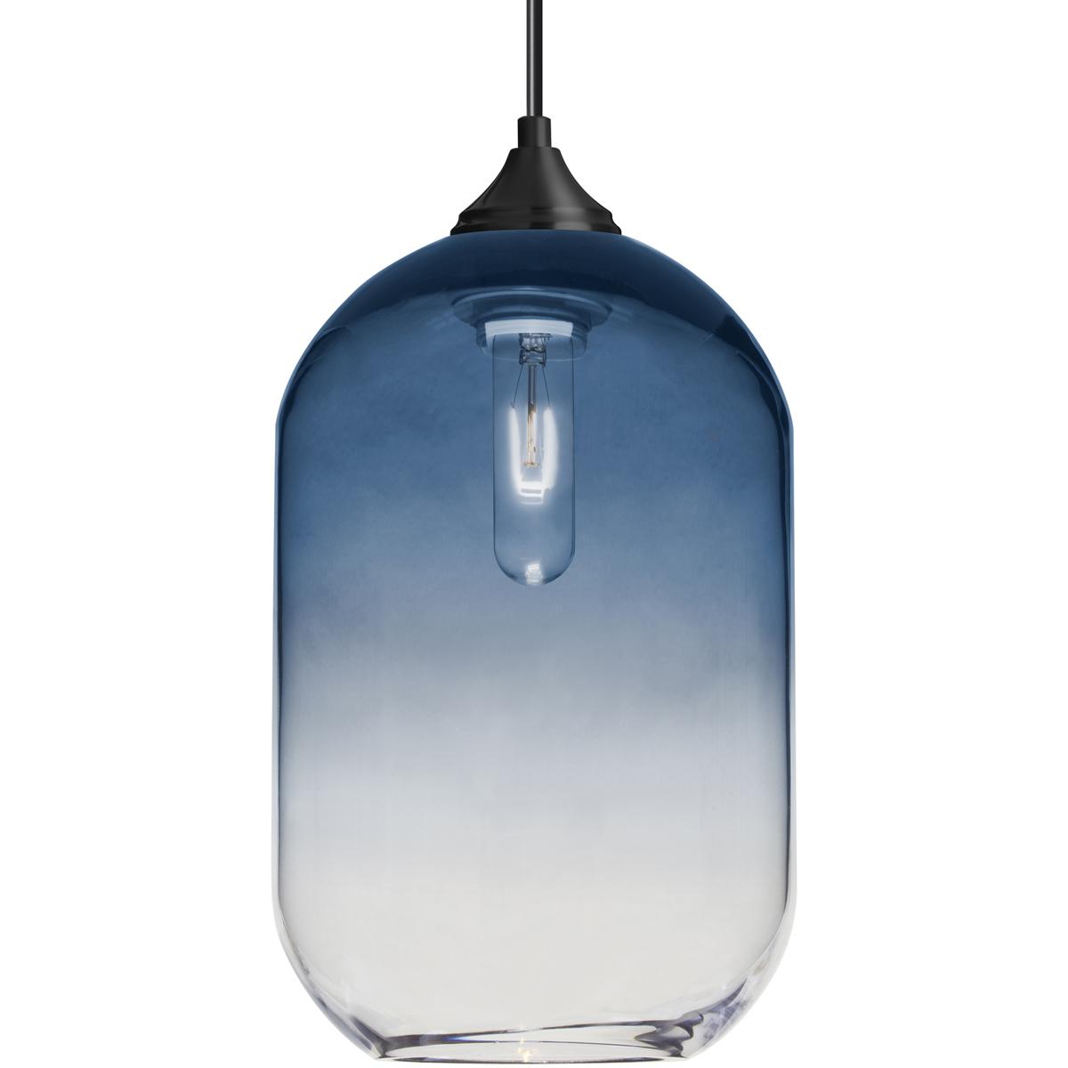 Besa Lighting 1JT-OMEGA12ST-BK Omega 12 1 Light Black Cord Pendant Ceiling Light