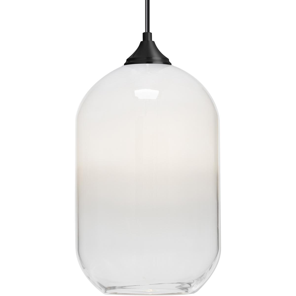 Besa Lighting 1JT-OMEGA12WH-BK Omega 12 1 Light Black Cord Pendant Ceiling Light