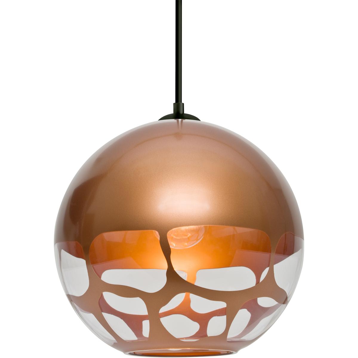 Besa Lighting 1JT-ROCKYCP-BK Rocky 1 Light Black Cord Pendant Ceiling Light